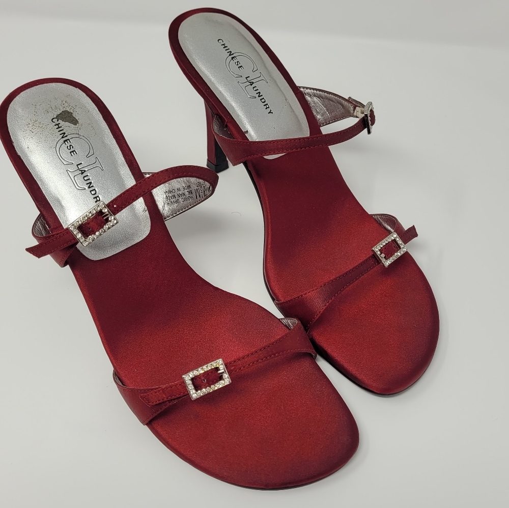 Satin Burgundy/Wine Sandals